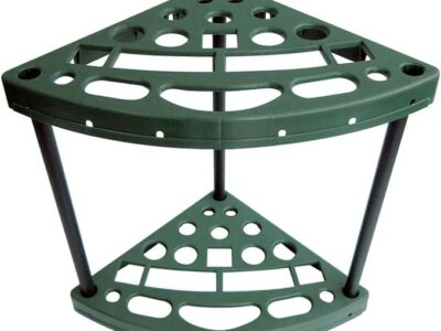 Trademark Home Garden Corner Rack That Holds 18 Yard Tools and Broom Holder-Garage Organizers and Storage by STO-Away, Dark Green