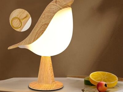 Xhope4u Cordless Bedside Lamp,Small Light, Night Light Touch Sensor, Table Lamp with Touch Dimmer,3 Level Brightness Nightstand Lamps, Rechargered Bird Lamp for Bedroom, Office, College Dorm