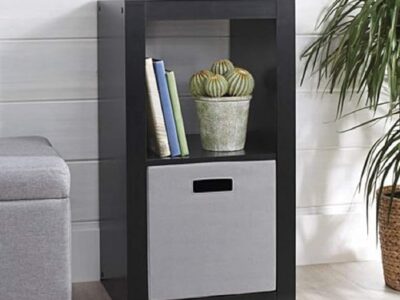 Better Homes and Gardens.. Bookshelf Square Storage Cabinet 4-Cube Organizer (Weathered) (White, 4-Cube) (Solid Black, 2-Cube) (2-Cube, Solid Black) (2-Cube, Solid Black)
