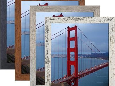 BESCRCL 8x10 Picture Frame for Wall Mounting or Tabletop, Picture Frames in 4 Different Finishes