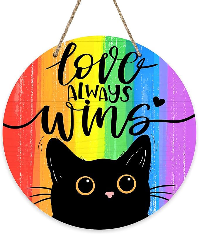 LGBTQ Love Always Wins Front Door Sign