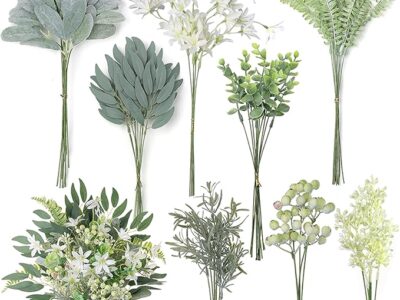 70 Pcs Artificial Greenery Stems Box Set,