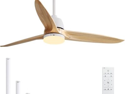 56 Inch Ceiling Fan with Lights Remote Control Dimmable Light Reversible