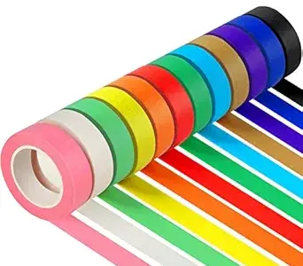 12PCS Colored Masking Tape, Kids Art Supplies Colored Tape