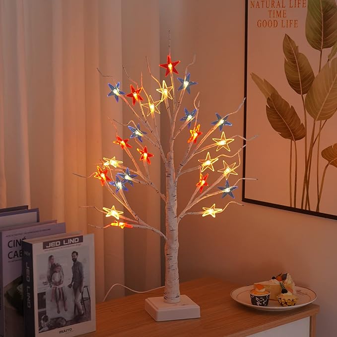 Artificial Tree Lamp, 24 LED Birch Tree Lights