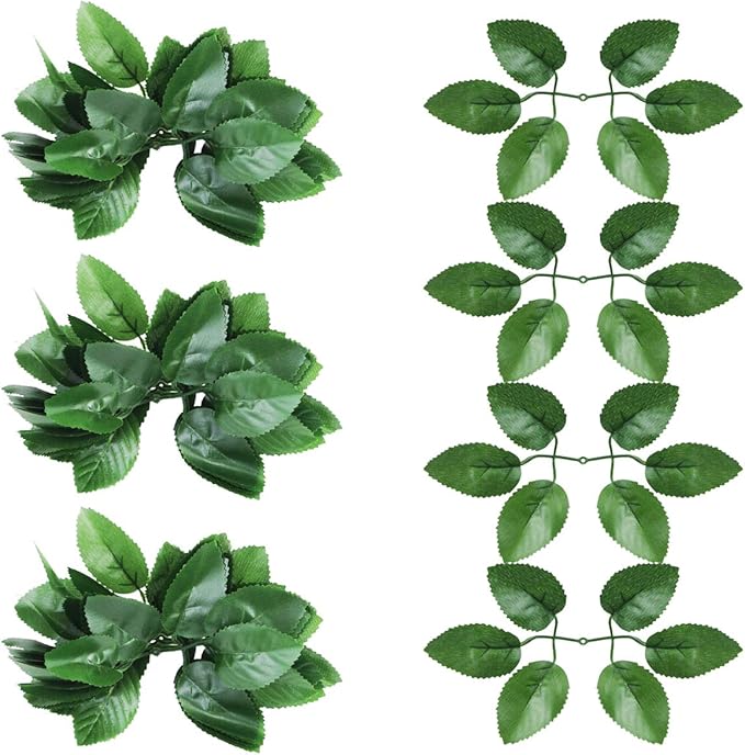 100 Pieces Artificial Green Leaves