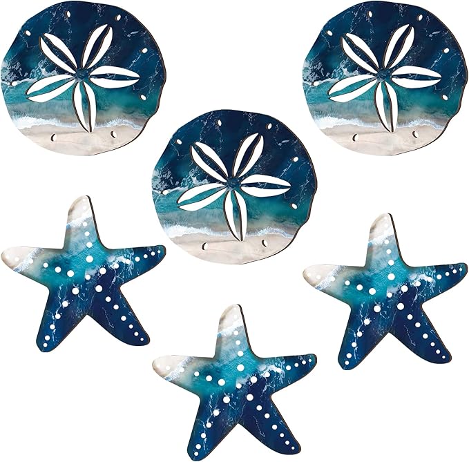 6 Pcs Sand Dollar Wall Decor