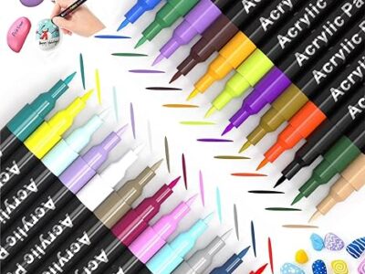 Set of 24 Extra Fine Point Non-toxic Acrylic Paint