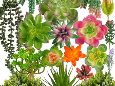 18 Pack Artificial Succulents Realistic
