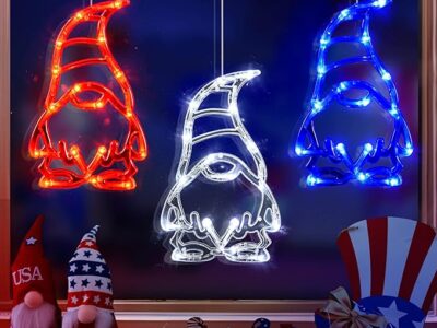 3 Pack Red White and Blue Lights with Timer Function