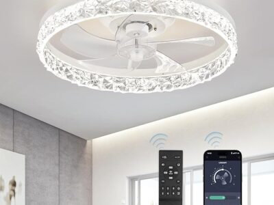 20" Modern Ceiling Fans with Lights and Remote