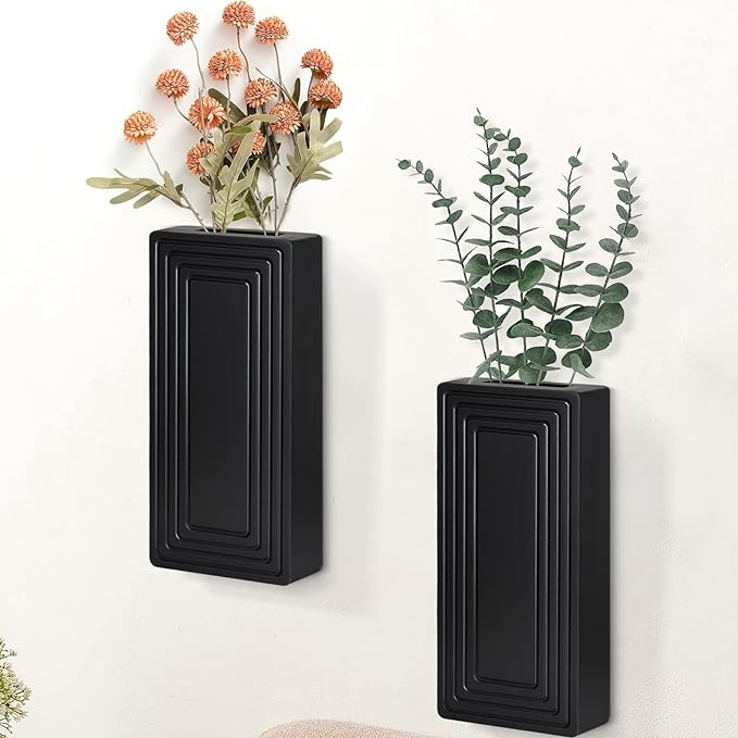 2 Pack Wall Decor Wood Wall Planters for Indoor Plants