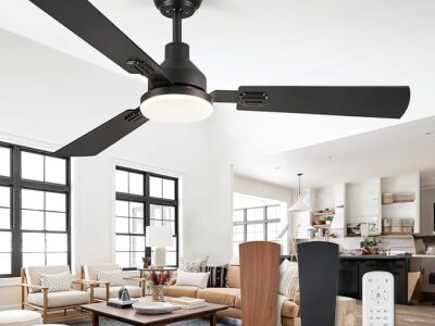 52 Inch Ceiling Fan with Light, 3 Blade LED Ceiling Fans
