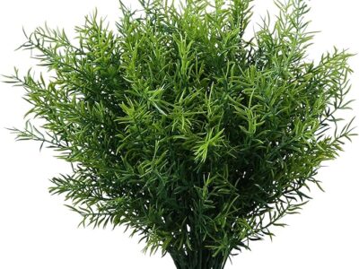Artificial Plants Flowers Grass Shrubs 8 Pack No Fade Faux Plastic Flowers