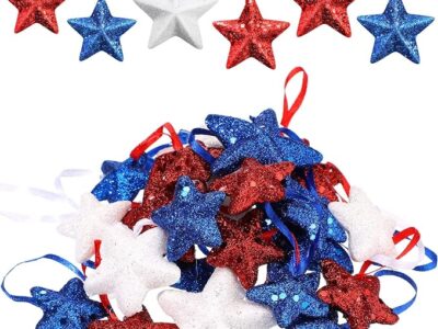 White Red Blue Star Shaped Ornament