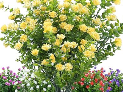 Yellow Fake Flowers Outdoor