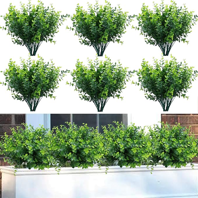 10 Pack Artificial Boxwood Stems for Outdoors