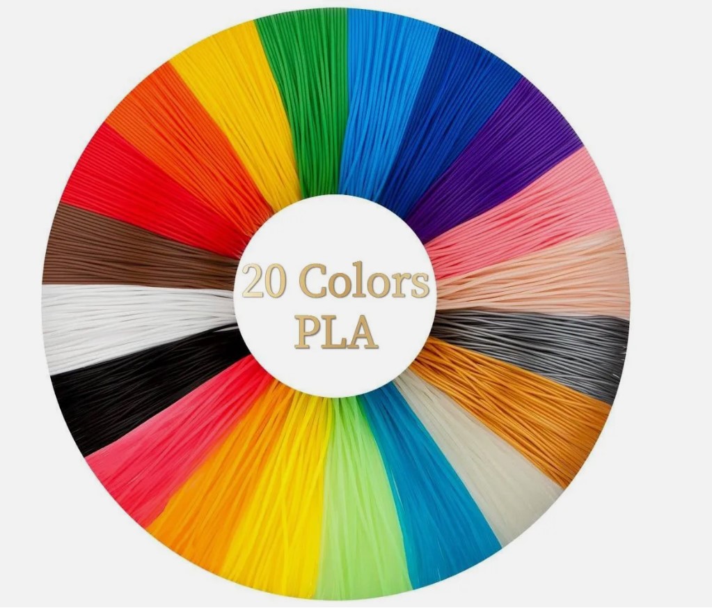 20 Colors 3D Pen Printer PLA Filament Refills High Precision 1.75mm