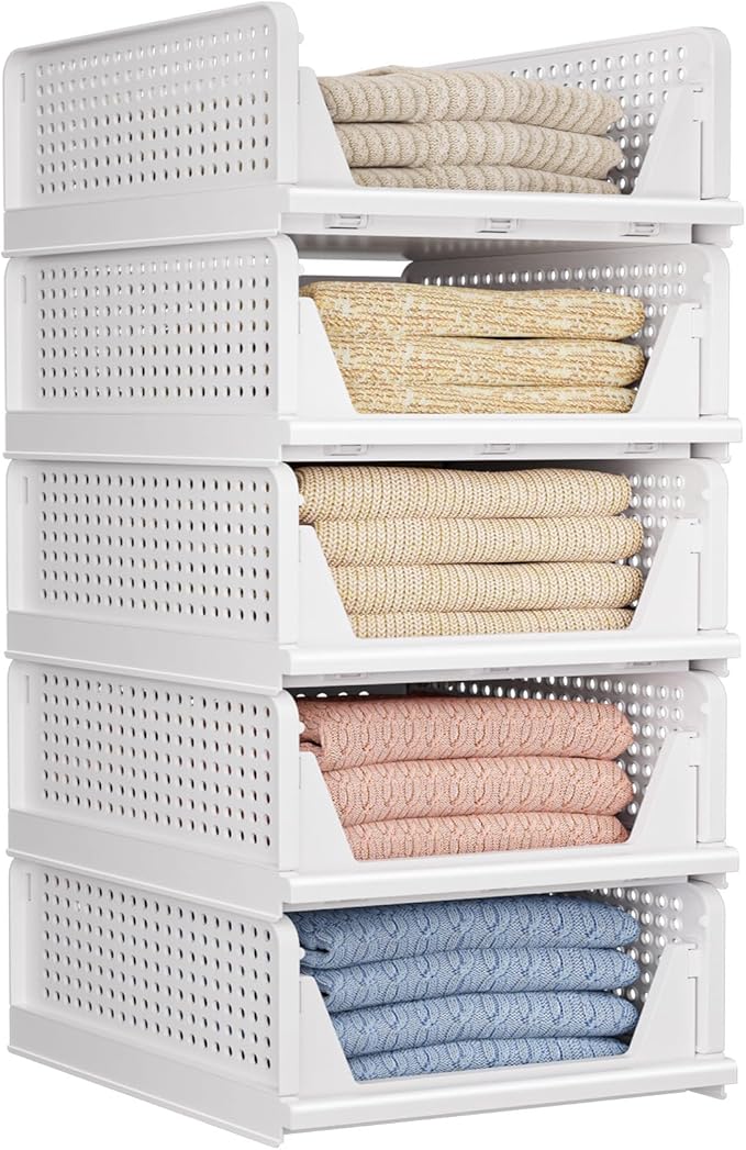 5 Pack Folding Closet Organizers