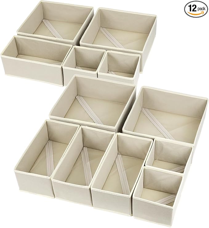 12 Pack Drawer Organizers