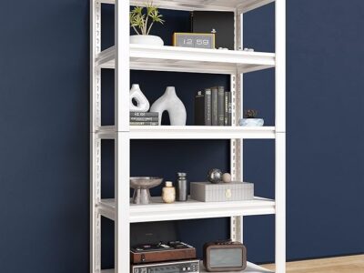 White Storage Shelves