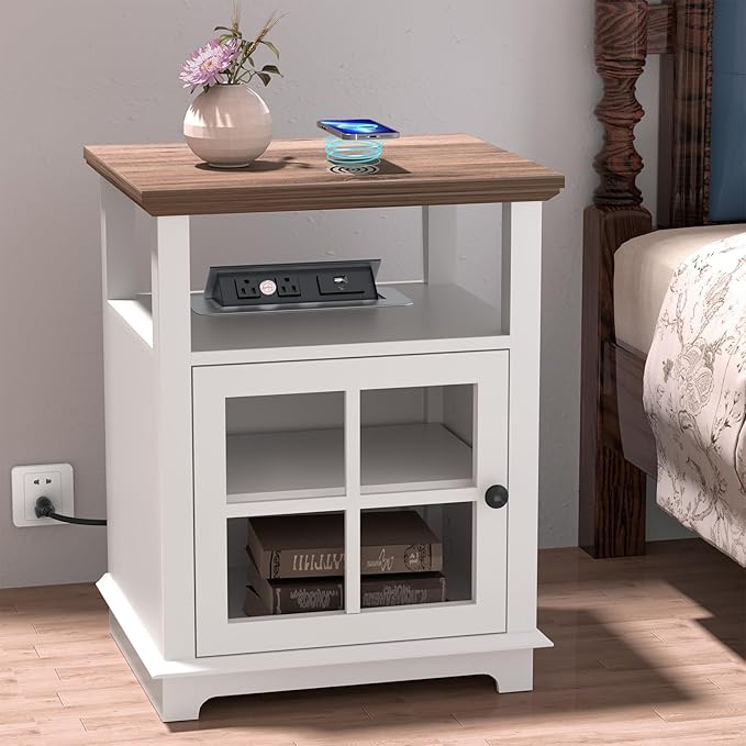 End Table with Charging Station