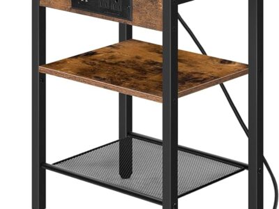 3-Tier Nightstand with Adjustable Shelf