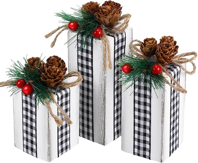 3 Pcs Christmas Table Centerpieces