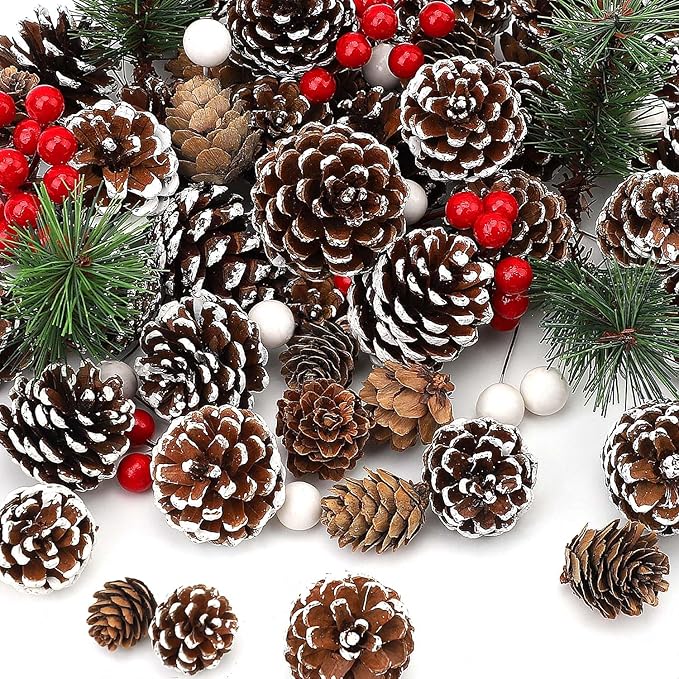 115Pcs Christmas Pine Cones