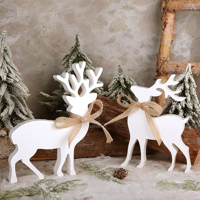 2Pcs Reindeer Christmas Decorations