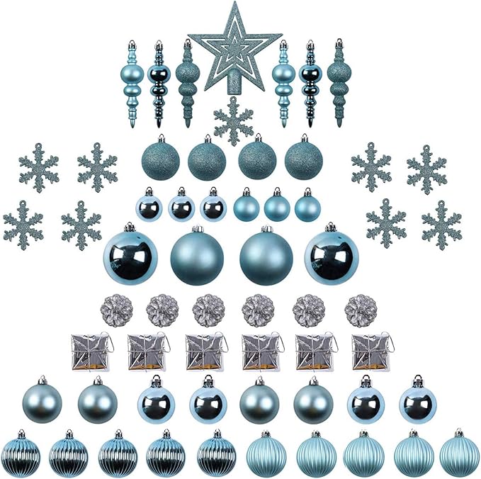 60ct Blue Christmas Tree Ball