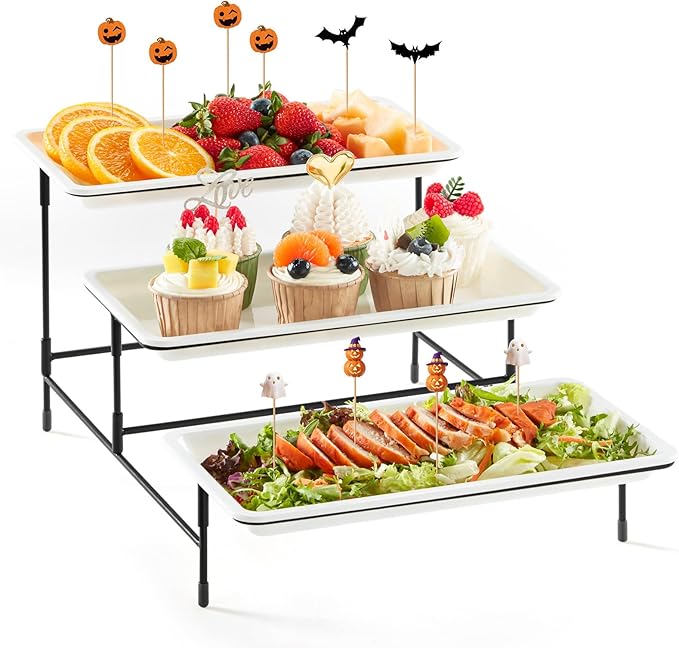 3 Tier Plastic Serving Tray