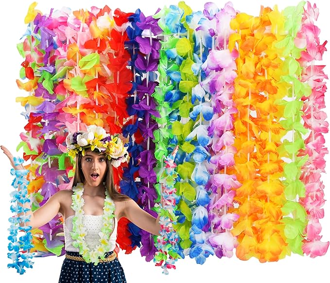 24pcs Leis for Luau Party