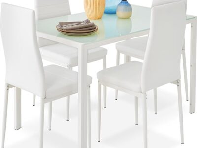 5-Piece Glass Dining Set