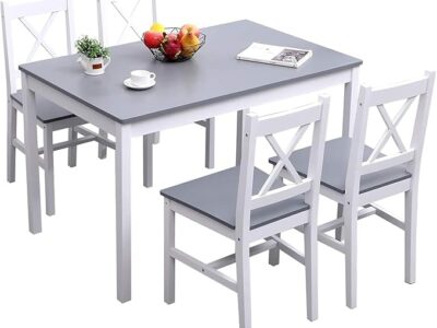 5-Piece Wood Kitchen Dining Table Set