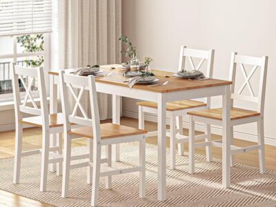 5-Piece Wood Kitchen Dining Table Set