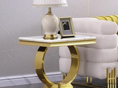 Gold End Table