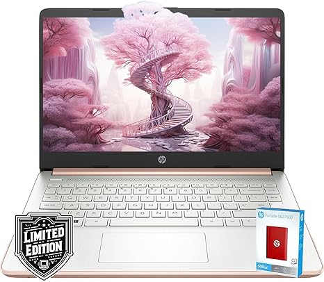 14″ HD Laptop Limited Edition with 1 Year Microsoft 365 | Intel Quad-Core Processor | 8GB RAM | 576GB Storage | Long Battery Life