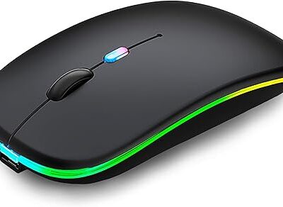 Wireless Bluetooth Mouse Rechargeable LED Silent Slim Laptop Mouse Portable