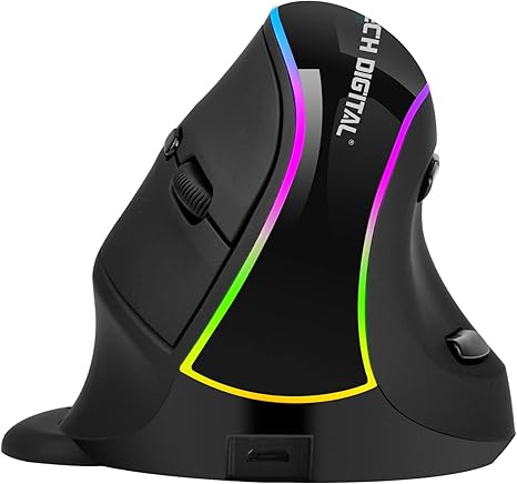 Digital Ergonomic Mouse with Wireless Connection, Removable Palm Rest