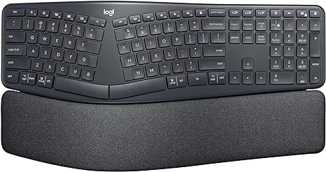 K860 Wireless Ergonomic Qwerty Keyboard – Split Keyboard, Wrist Rest, Natural Typing