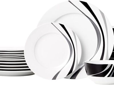 18 Pieces Dinnerware Sets, Dishes, Plates and Bowls
