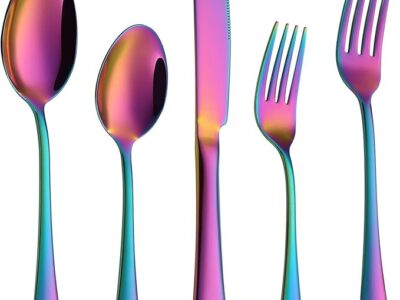 Rainbow Flatware Cutlery Silverware Set 20 Pieces