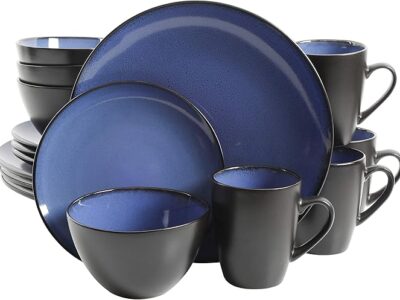 Gibson Soho Lounge Round Reactive Glaze Stoneware Dinnerware Set