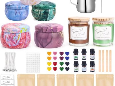 Candle Making Kit for Adults,Candle Making Supplies with Beewax, Fragrance Oil