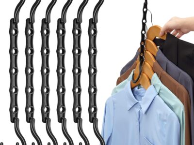 AMKUFO 6 Pack-Closet-Organizers-and-Storage, Magic-Hangers-Space-Saving-for-Clothes, Closer-Organizer-for-Closet-Organization