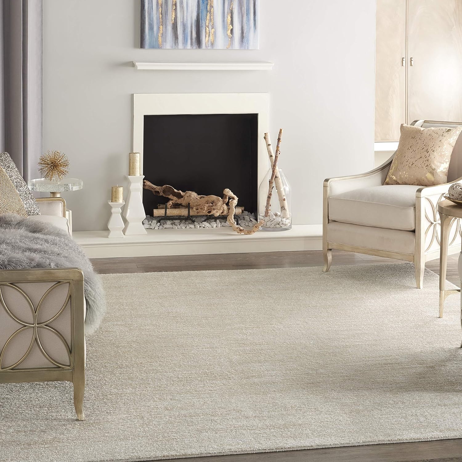 Indoor/Outdoor Ivory Beige 8′ x 10′ Area Rug