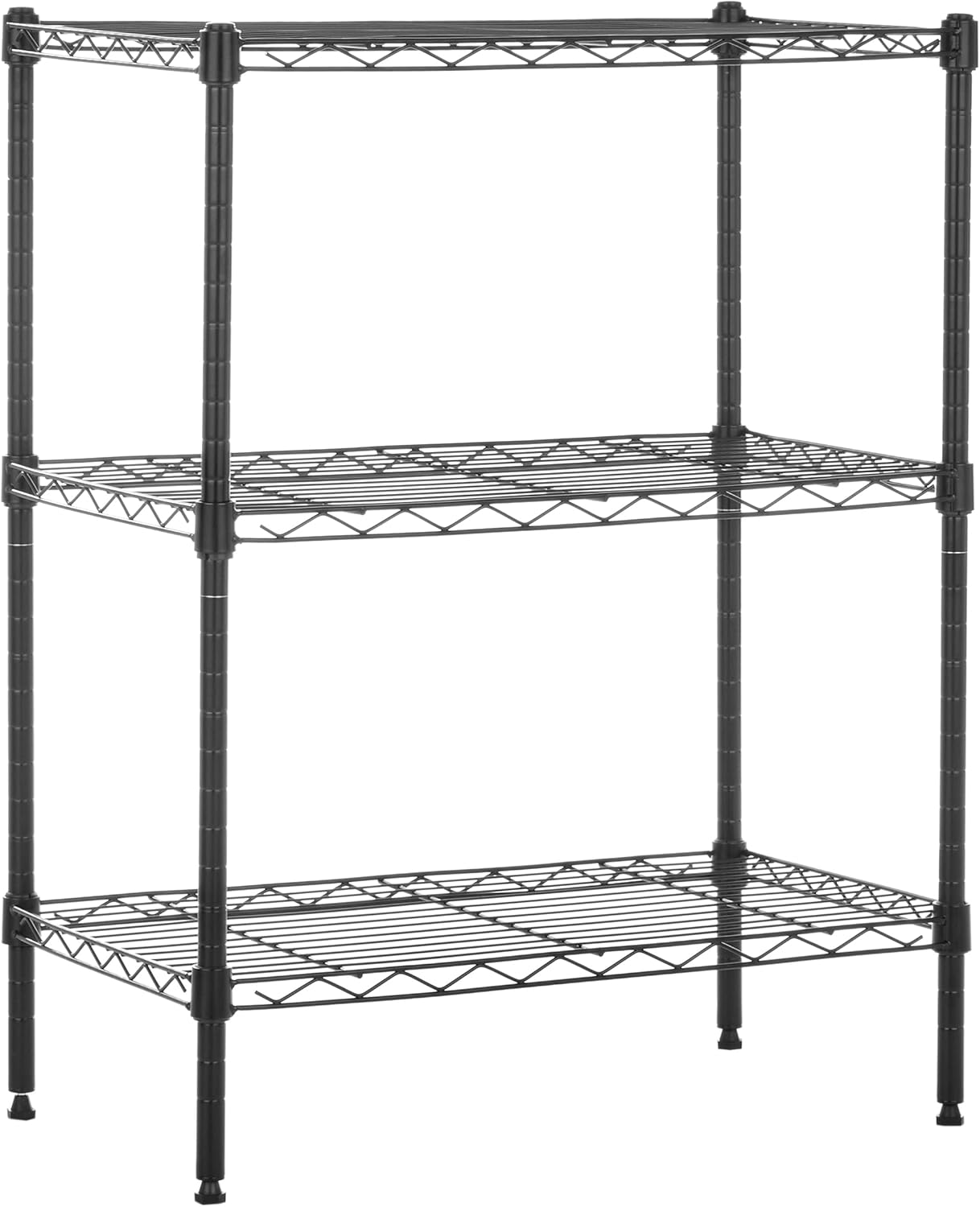 3-Shelf Adjustable Heavy Duty Steel Wire Rack Storage Shelving Organizer