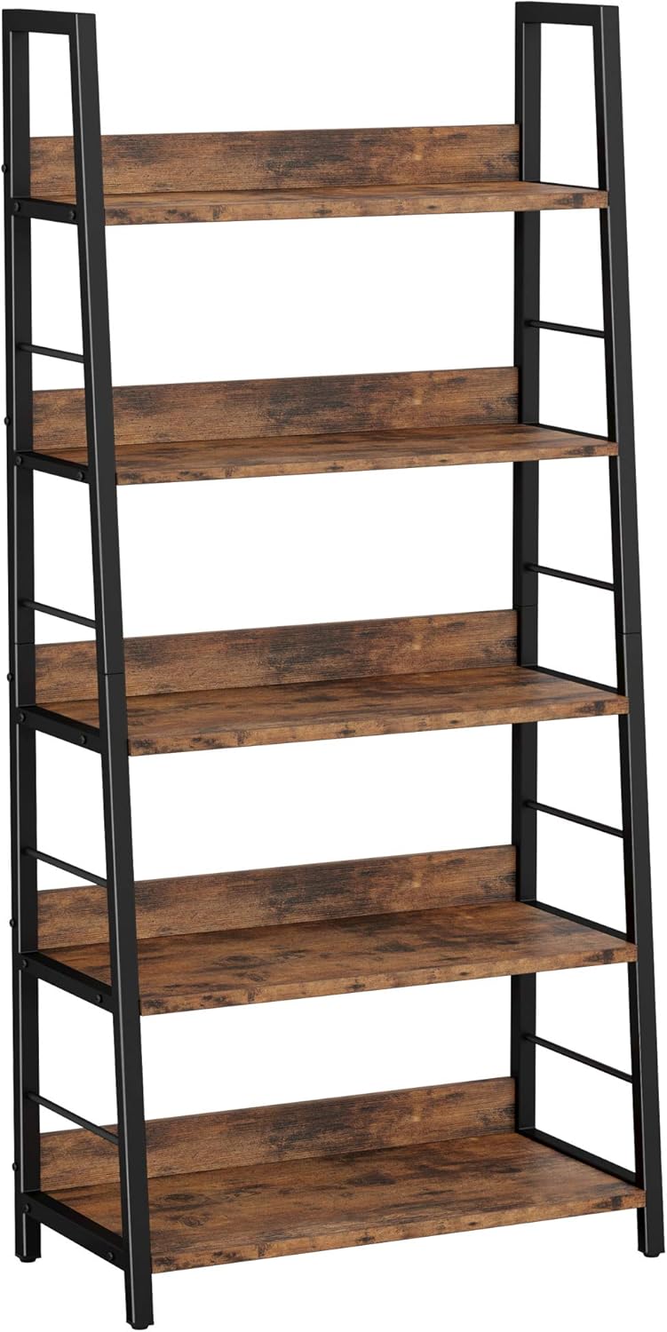 Ladder Shelf 5 Tiers with Metal Frame