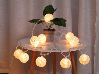 Lantern String Lights Plug in, Outdoor Lantern Lights String 9.83FT Pack of 10